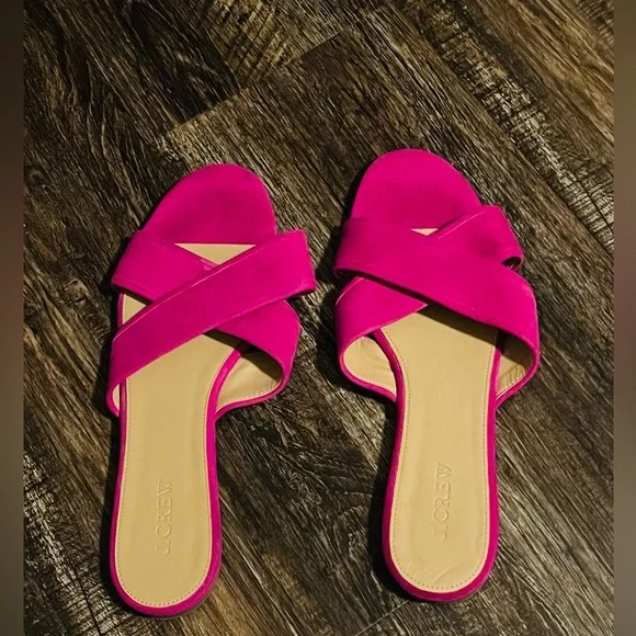 J. Crew Magenta Crisscross Sandals - Picture 2 of 5